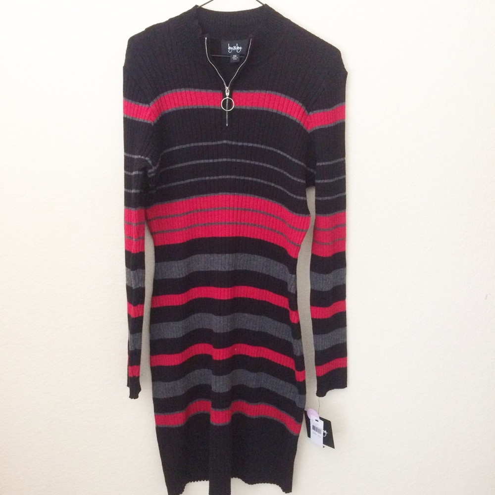 By & By Striped Sweater Dress